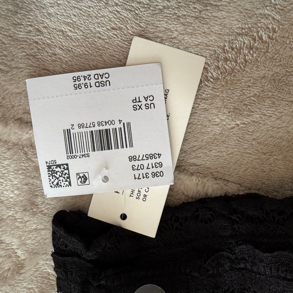 American Eagle Outfitters Black Lace Crop Top